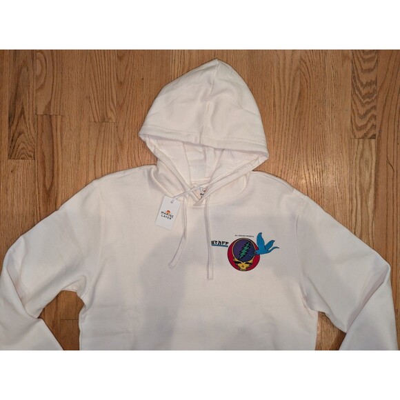 Grateful Dead Hoodie by Marine Layer S Cream Shoreline Amphitheatre Unisex NWT - Picture 4 of 9